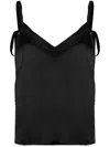 Raquel Allegra Mino Satin Top In Black