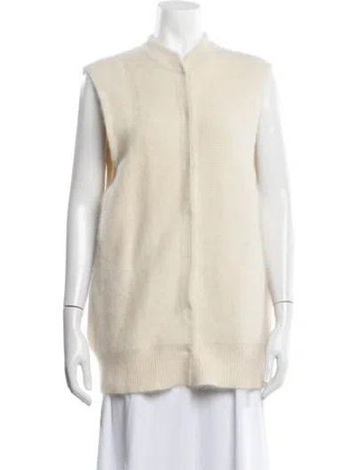 Pre-owned Raquel Allegra Mock Neck Sweater In Neutrals