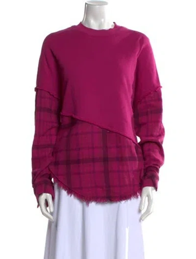 Pre-owned Raquel Allegra Mock Neck Sweater In Pink