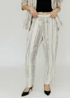 Raquel Allegra Narobi Pants In Dirty White In Multi