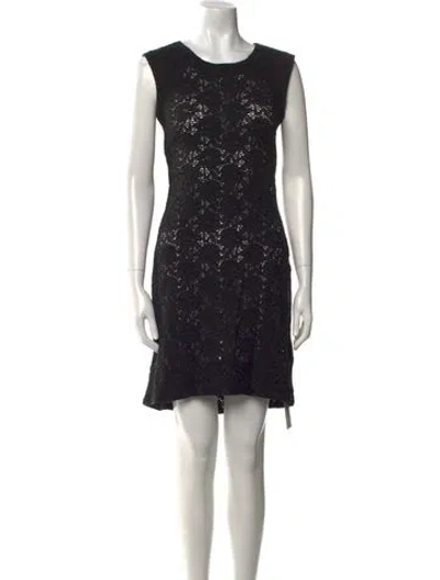 Pre-owned Raquel Allegra Nylon Mini Dress In Black