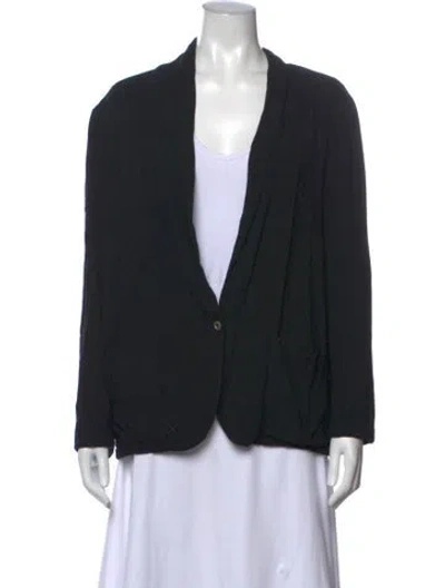 Pre-owned Raquel Allegra Open Front Sweater In Black