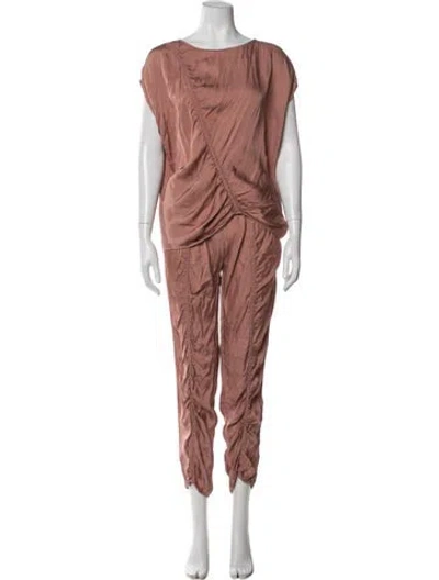 Pre-owned Raquel Allegra Pant Set In Neutral