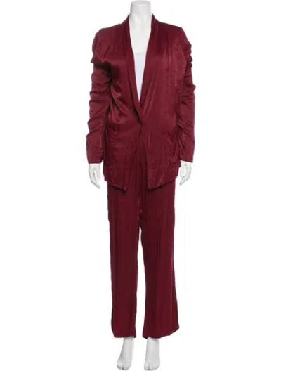 Pre-owned Raquel Allegra Pant Set In Red