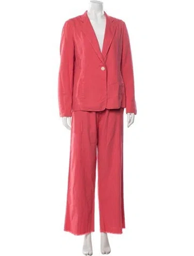Pre-owned Raquel Allegra Pantsuit In Red