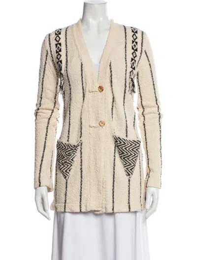 Pre-owned Raquel Allegra Patterned Jacket In Neutrals