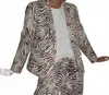 Raquel Allegra Pico Blazer In Brown Zebra In Gray