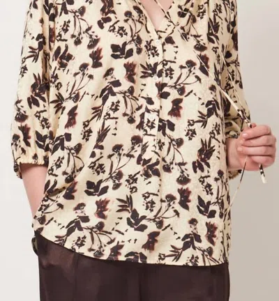 Raquel Allegra Poet Top In Cream In White