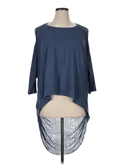Pre-owned Raquel Allegra Poncho In Blue