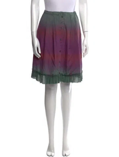 Pre-owned Raquel Allegra Printed Knee-length Skirt In Black