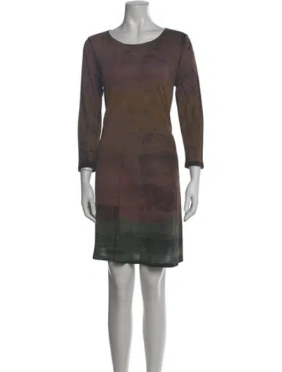 Pre-owned Raquel Allegra Printed Mini Dress In Black