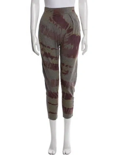 Pre-owned Raquel Allegra Printed Skinny Leg Pants W/ Tags In Gray