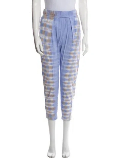 Pre-owned Raquel Allegra Printed Sweatpants In Blue