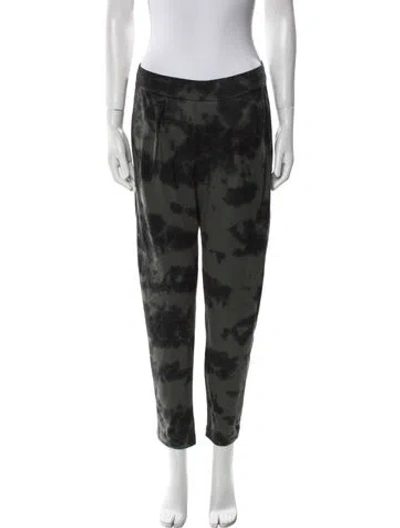 Pre-owned Raquel Allegra Printed Sweatpants In Green