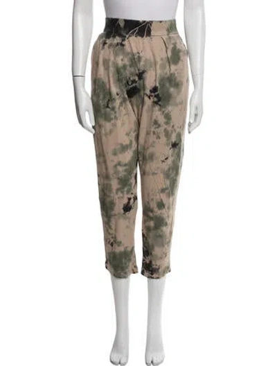 Pre-owned Raquel Allegra Printed Sweatpants In Neutral
