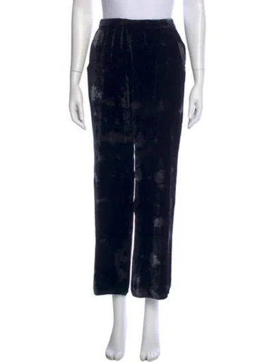 Pre-owned Raquel Allegra Printed Wide Leg Pants In Blue