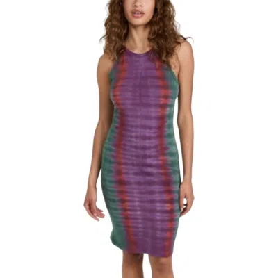 Raquel Allegra Racerback Tank Dress In Fantasy Tiger Tie Dye In Multi