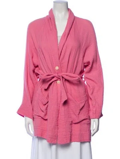 Pre-owned Raquel Allegra Robe In Pink