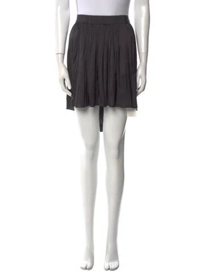 Pre-owned Raquel Allegra Ruffle Embellishment Mini Skirt In Black