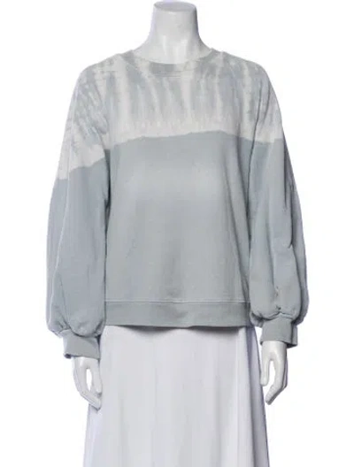 Pre-owned Raquel Allegra Scoop Neck Long Sleeve Sweatshirt In Neutral