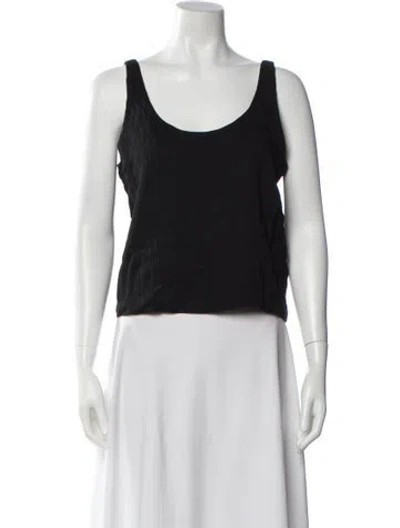 Pre-owned Raquel Allegra Scoop Neck Sleeveless Top In White