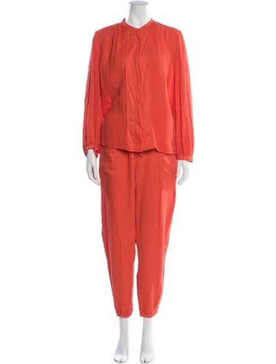 Pre-owned Raquel Allegra Set In Orange