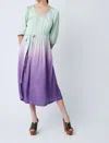 Raquel Allegra Sia Dress In Fantasy Dip Dye In Multi