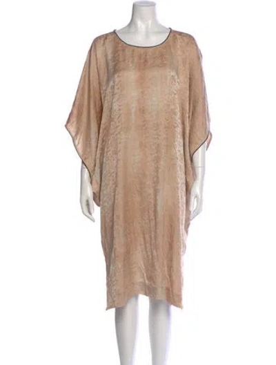 Pre-owned Raquel Allegra Silk Knee-length Dress In Pink