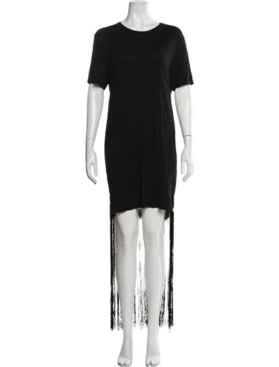 Pre-owned Raquel Allegra Silk Long Dress In Black