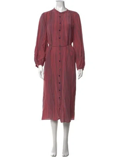 Pre-owned Raquel Allegra Silk Midi Length Dress In Pink