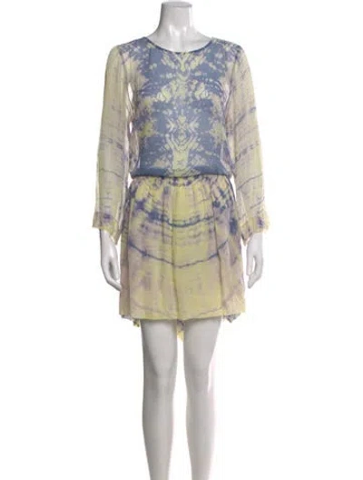 Pre-owned Raquel Allegra Silk Mini Dress In Multi