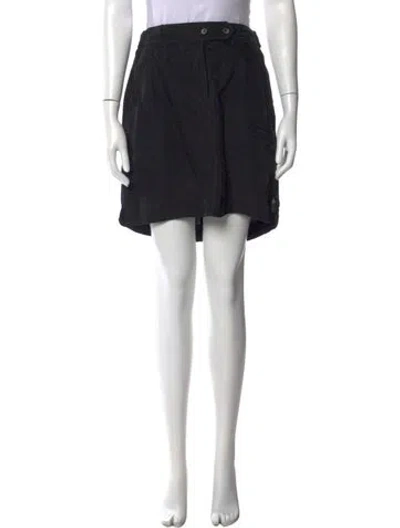 Pre-owned Raquel Allegra Silk Mini Skirt In Black