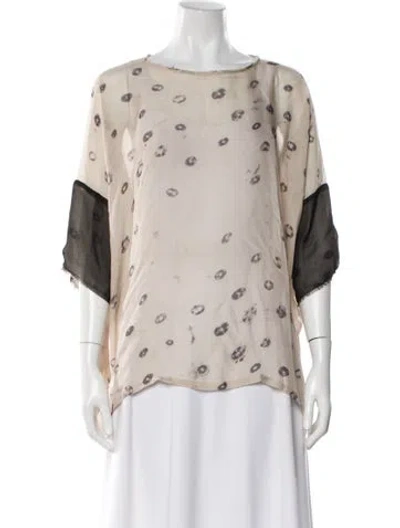 Pre-owned Raquel Allegra Silk Printed Top