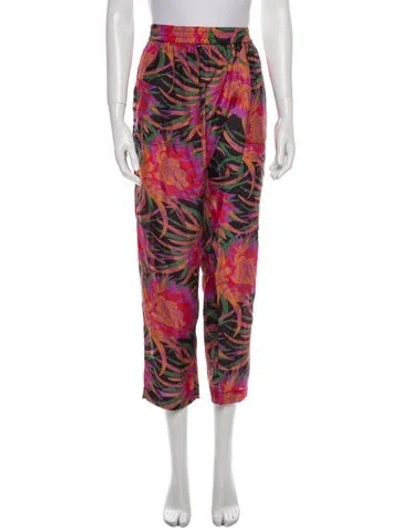 Pre-owned Raquel Allegra Silk Straight Leg Pants W/ Tags In Black