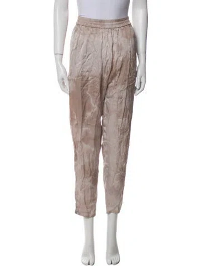 Pre-owned Raquel Allegra Skinny Leg Pants In Brown