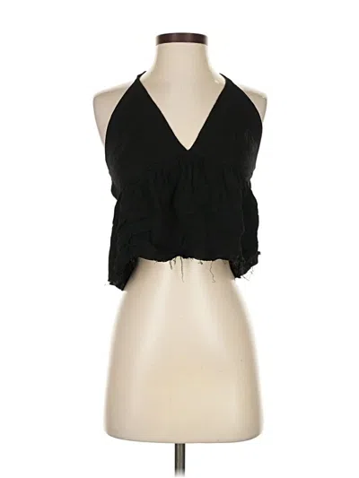Pre-owned Raquel Allegra Sleeveless Blouse In Black