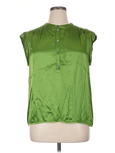 Pre-owned Raquel Allegra Sleeveless Blouse In Green