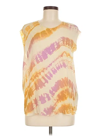 Pre-owned Raquel Allegra Sleeveless Blouse In Yellow