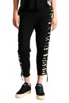 Raquel Allegra Starr Crop Pant In Tiger Stripe In Black