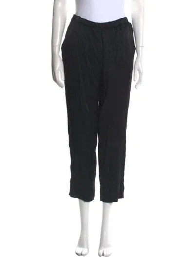 Pre-owned Raquel Allegra Straight Leg Pants In Black