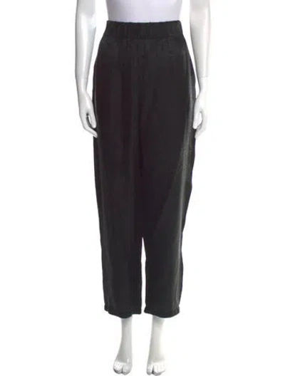 Pre-owned Raquel Allegra Straight Leg Pants In Black