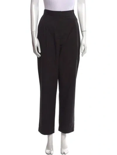Pre-owned Raquel Allegra Straight Leg Pants In Black