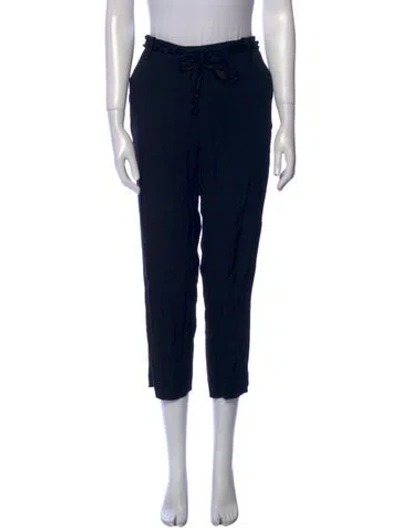 Pre-owned Raquel Allegra Straight Leg Pants In Black