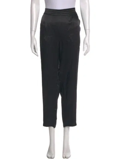 Pre-owned Raquel Allegra Straight Leg Pants In Black