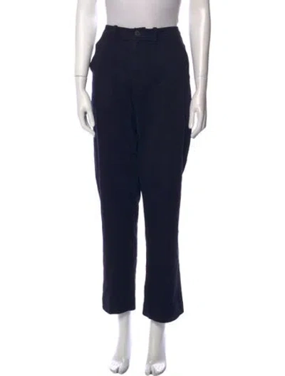 Pre-owned Raquel Allegra Straight Leg Pants In Blue