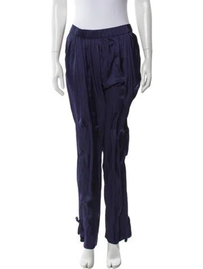 Pre-owned Raquel Allegra Straight Leg Pants In Blue