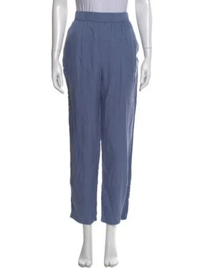 Pre-owned Raquel Allegra Straight Leg Pants In Blue