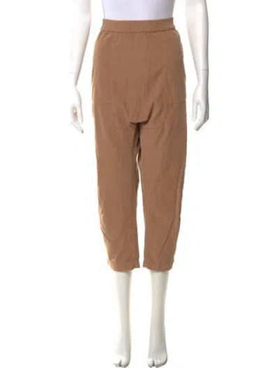 Pre-owned Raquel Allegra Straight Leg Pants In Brown