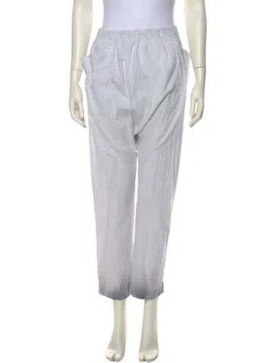 Pre-owned Raquel Allegra Straight Leg Pants In Gray