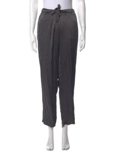Pre-owned Raquel Allegra Straight Leg Pants In Gray